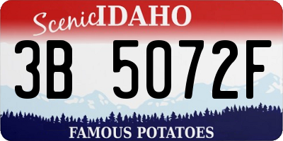 ID license plate 3B5072F