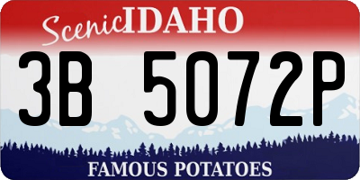 ID license plate 3B5072P
