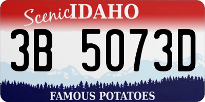 ID license plate 3B5073D
