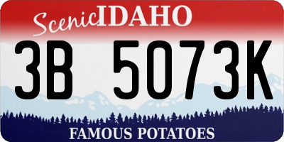 ID license plate 3B5073K