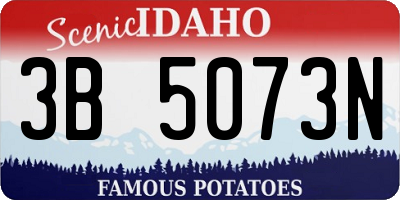 ID license plate 3B5073N