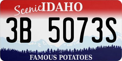 ID license plate 3B5073S