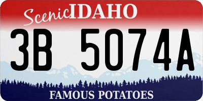 ID license plate 3B5074A