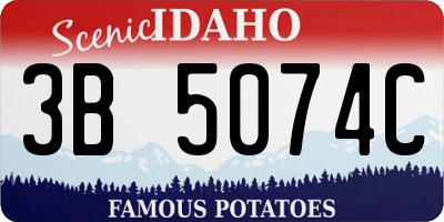 ID license plate 3B5074C