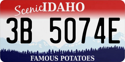 ID license plate 3B5074E