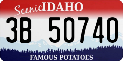 ID license plate 3B5074O