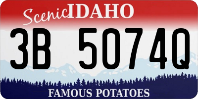 ID license plate 3B5074Q