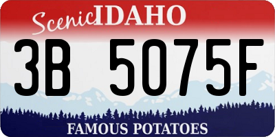 ID license plate 3B5075F