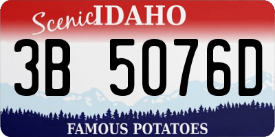 ID license plate 3B5076D