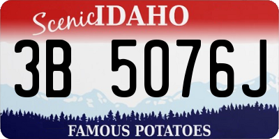 ID license plate 3B5076J