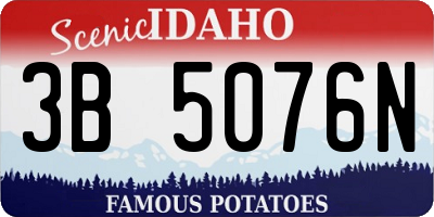 ID license plate 3B5076N