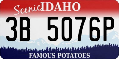 ID license plate 3B5076P