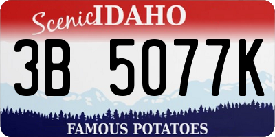 ID license plate 3B5077K
