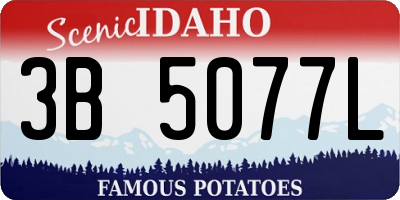 ID license plate 3B5077L