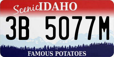 ID license plate 3B5077M