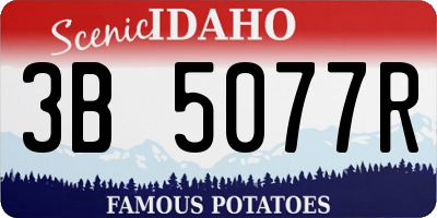 ID license plate 3B5077R