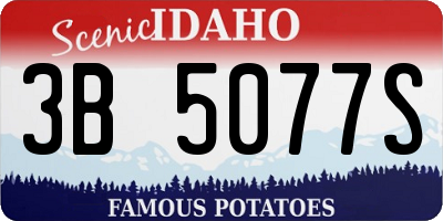ID license plate 3B5077S