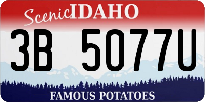 ID license plate 3B5077U