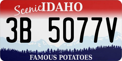 ID license plate 3B5077V
