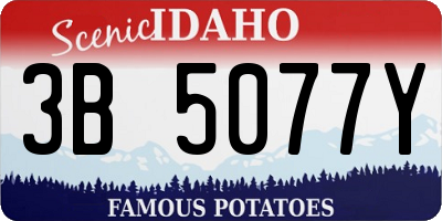 ID license plate 3B5077Y