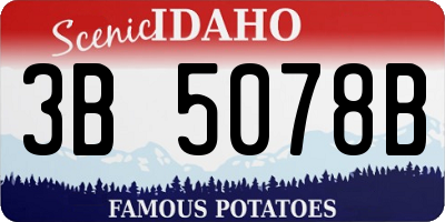 ID license plate 3B5078B