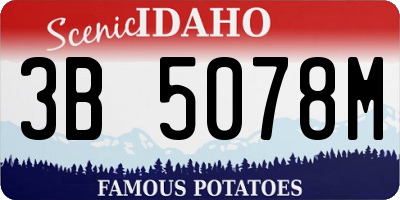 ID license plate 3B5078M
