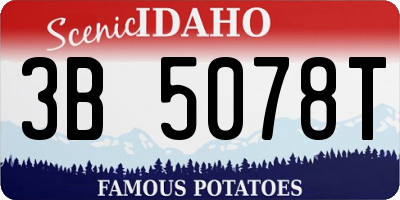 ID license plate 3B5078T