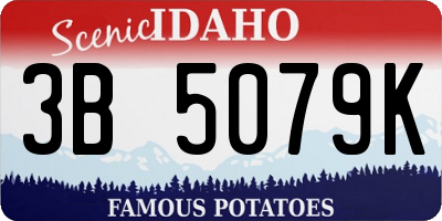 ID license plate 3B5079K