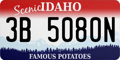 ID license plate 3B5080N