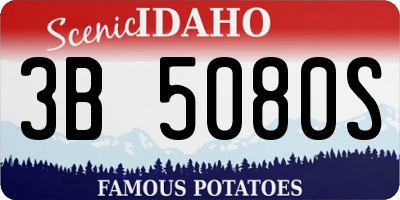 ID license plate 3B5080S
