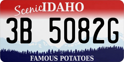 ID license plate 3B5082G