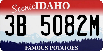 ID license plate 3B5082M