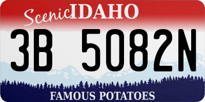 ID license plate 3B5082N