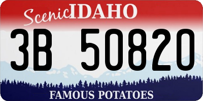 ID license plate 3B5082O