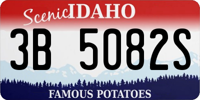 ID license plate 3B5082S