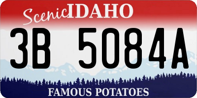 ID license plate 3B5084A