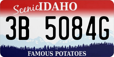 ID license plate 3B5084G
