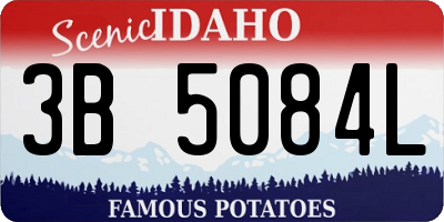 ID license plate 3B5084L