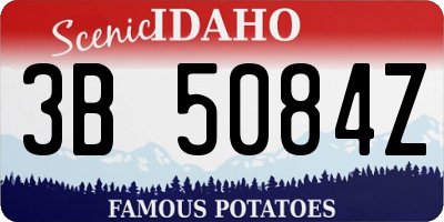 ID license plate 3B5084Z