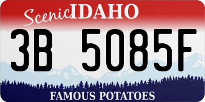 ID license plate 3B5085F
