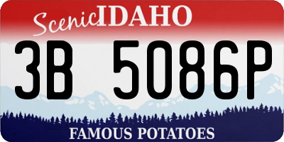 ID license plate 3B5086P