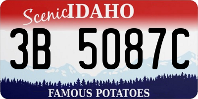 ID license plate 3B5087C