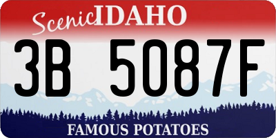 ID license plate 3B5087F