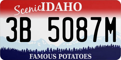 ID license plate 3B5087M