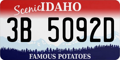ID license plate 3B5092D