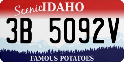 ID license plate 3B5092V
