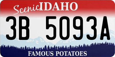 ID license plate 3B5093A