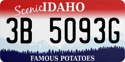 ID license plate 3B5093G