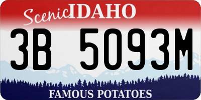 ID license plate 3B5093M