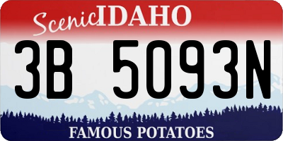 ID license plate 3B5093N